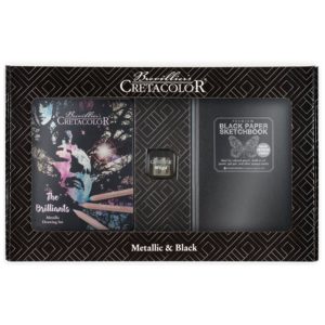 Matite colorate Mega Color Brilliant set Metallic & Black- CRETACOLOR