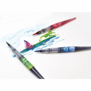 Confezione colori iridescenti pennello Ink brush – SENNELIER - 4
