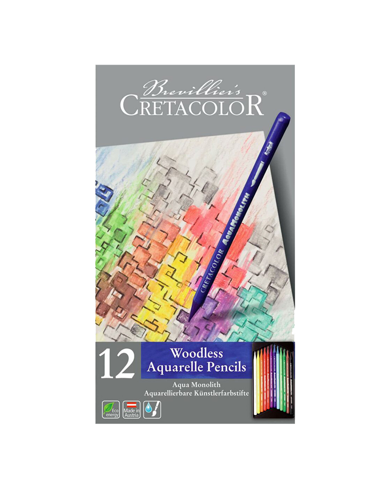 Matite colorate acquerellabili pure 100% grafite Aqua Monolith – CRETACOLOR
