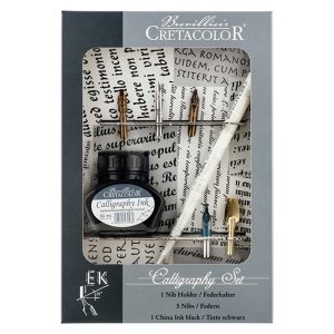 foto di Cretacolor set calligrafia – Kit completo con pennini e inchiostro
