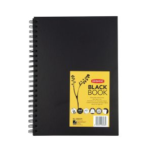 Quaderno per schizzi Black Book – Derwent, carta nera 200 g/m² - 4