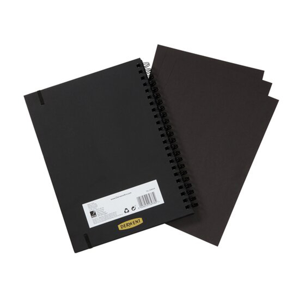 Quaderno per schizzi Black Book – Derwent, carta nera 200 g/m² - 2