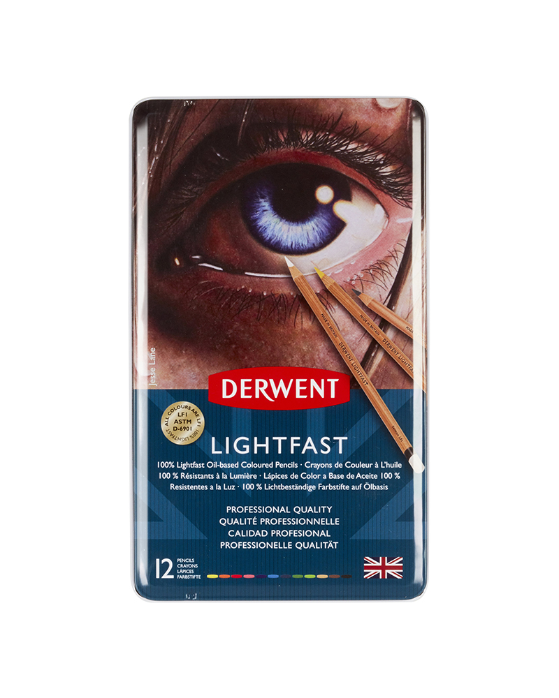 foto di Matite colorate a base di olio – Derwent Lightfast - set da12 colori