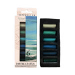 Set da 6 mezzi Pastelli morbidi “à l'écu” - Mare Smeraldo - SENNELIER