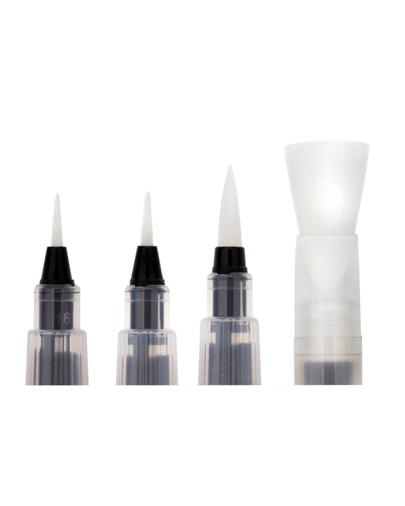Waterbrush set da 4 pennelli con serbatoio – DERWENT