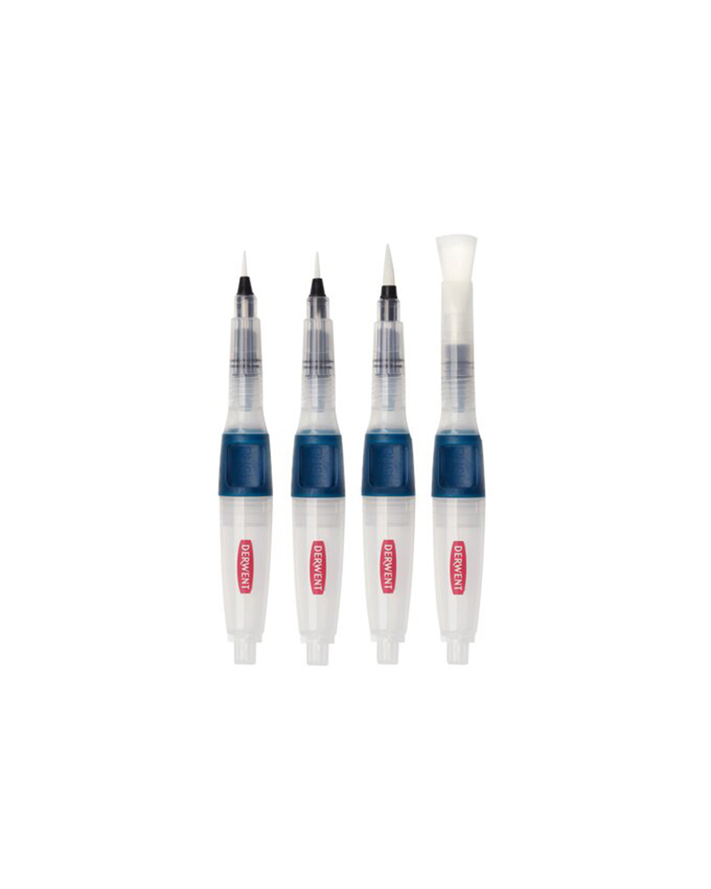 foto di Waterbrush set da 4 pennelli con serbatoio - DERWENT 2305816