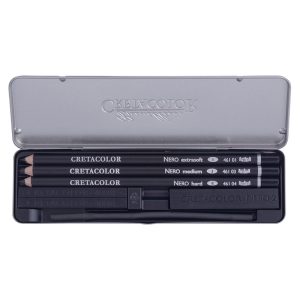 Set tascabile Nero 7 pz.- a base d’olio – CRETACOLOR - 3