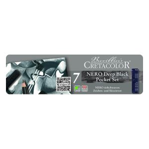 Set tascabile Nero 7 pz.- a base d’olio – CRETACOLOR - 2