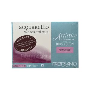 foto di blocco acquerello Grana Satinata fabriano 18x26 ps