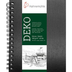 Blocco per schizzi a spirale Deko 140 g/m² – HAHNEMÜHLE – A4 21 x 29,7 cm