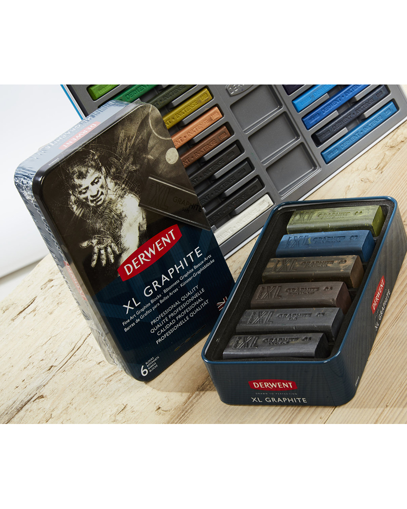 Graphite Idrosolubile GRAPHITE XL – Confezione da 6 colorazioni – DERWENT - 3