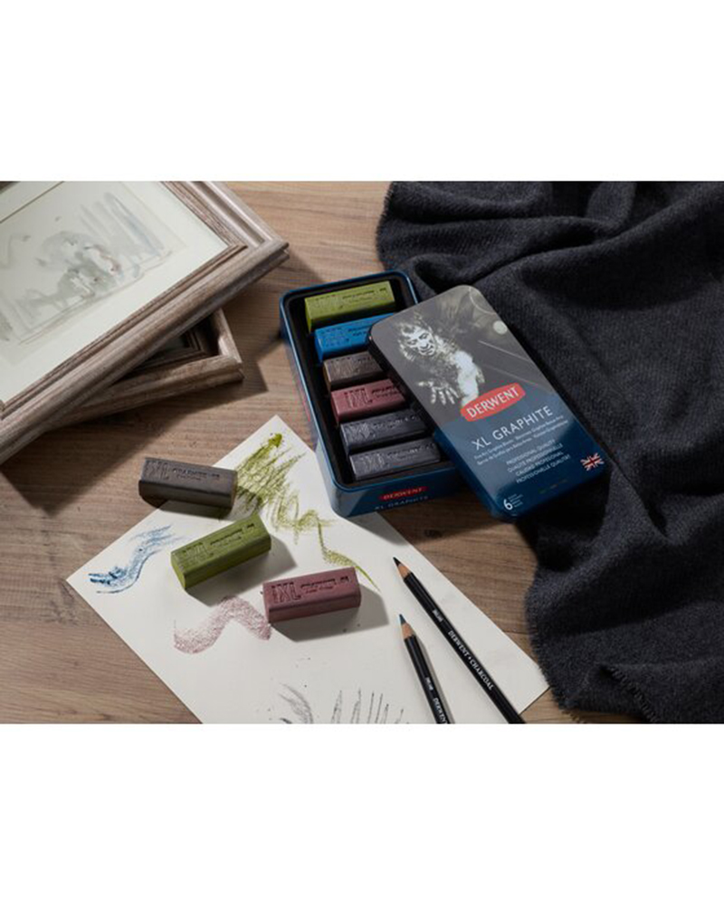 Graphite Idrosolubile GRAPHITE XL – Confezione da 6 colorazioni – DERWENT - 4