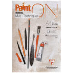 Blocco Paint ON "Bianco" - 250 g/m² - per tutte le tecniche - CLAIREFONTAINE