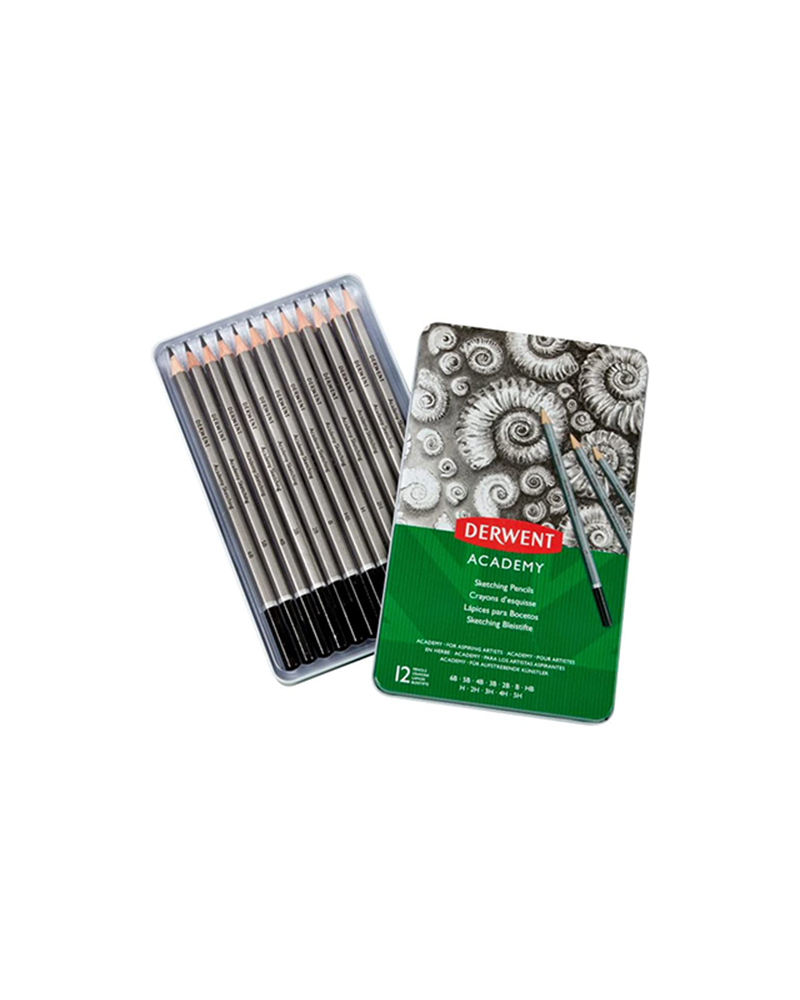 Matite grafite Academy confezione di metallo – DERWENT - 1