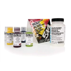 foto di Fluid Art Set Opaco - Color Pouring Medium Matte - GOLDEN -