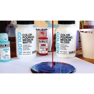 Fluid Art Set Brillante – Color Pouring Medium Gloss – GOLDEN –