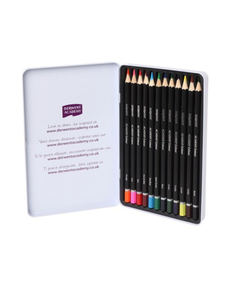 Set di 12 matite colorate artistiche – Academy Colouring – DERWENT - 3