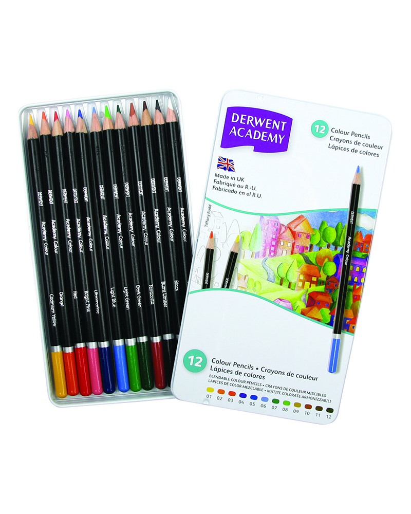 foto di Set di 12 matite colorate artistiche - Academy Colouring - DERWENT