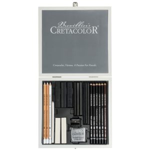 “Black & White Box” Set da Disegno – scatola in legno – CRETACOLOR - 1