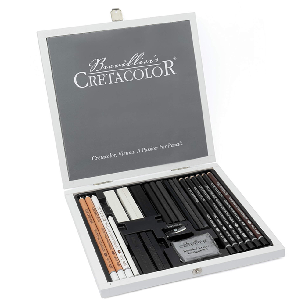 “Black & White Box” Set da Disegno – scatola in legno – CRETACOLOR - 2