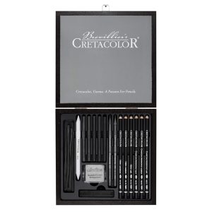 “Black box” Set carboncino e schizzi – scatola in cartone – CRETACOLOR
