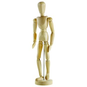 Manichino Maschio in legno arti snodabili – Altezza 41 cm