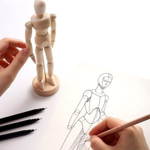 Manichino Maschio in legno arti snodabili