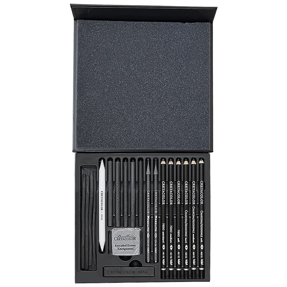 foto di "Black box" Set carboncino e schizzi - CRETACOLOR