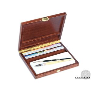 foto di Cofanetto di lusso in noce - set acquerello Extra Fine - 24 ½  godet - SENNELIER