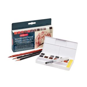 foto di Derwent Shade & Tone Mixed Media Set 12 Godet