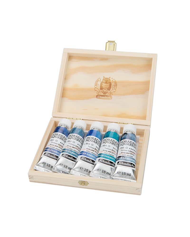 foto di Set di Acquerelli Horadam Super Granulati 5x15 ml - Mare Profondo - SCHMINCKE