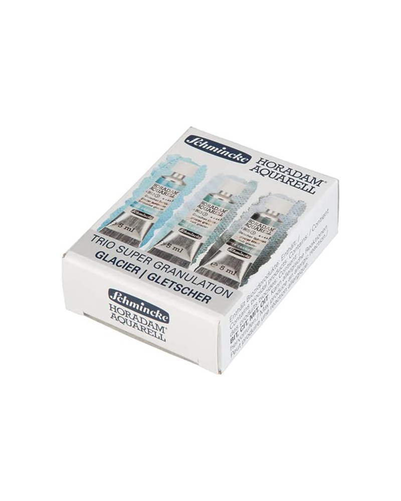 Set di Acquerelli Horadam Super Granulati 3×5 ml – Trio Ghiacciaio – SCHMINCKE - 2