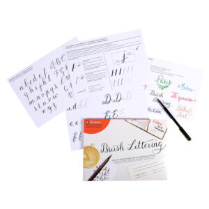 Pochette 15 schede apprendimento Brush Lettering – A4 180 g/m² – BRAUSE - 1