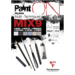 Blocco Paint On Mixed Media 9 "Colori Assortiti" 250 g/m² - multi tecnica - CLAIREFONTAINE