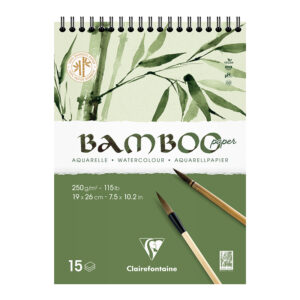 Blocco Bamboo per Acquerello 250 g/m² – con spirali – CLAIREFONTAINE
