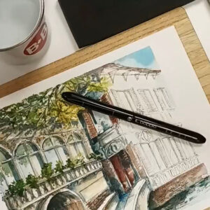 Pennello “IL DOPPIO” Travel Brush – Serie 710 doppia punta –  BORCIANI e BONAZZI