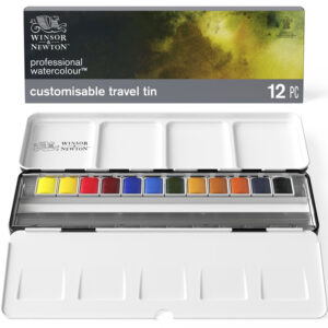 foto di Set Acquerelli Winsor & Newton Professional Watercolor 12 mezzi godet Black Box
