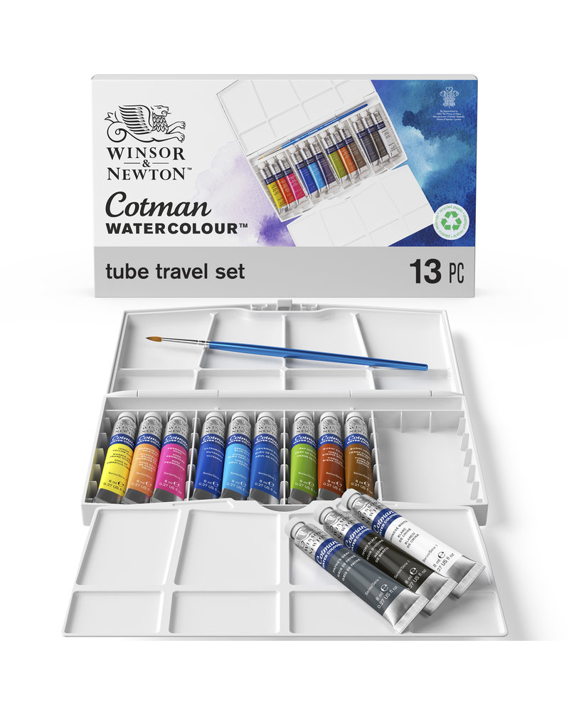 Travel Set Acquerelli Winsor e Newton – Cotman 12 tubetti da 8ml + Pennello - 4