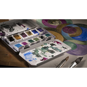 Set Acquerelli Rembrandt Granulati- Colori ad Acquerello Extrafine 12 Mezzi Godet - 4