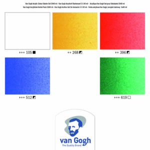 Colori acrilici Talens Van Gogh – Set di 5 tubi acrilici 40ml - 1