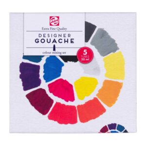 Set Colori Primari Tempera Talens Gouache Extra Fine, 5 tubetti da 20ml - 1