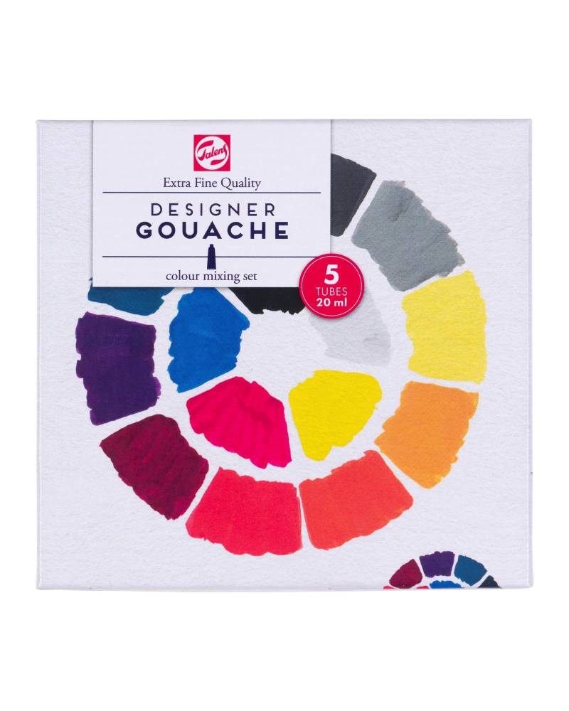 Set Colori Primari Tempera Talens Gouache Extra Fine, 5 tubetti da 20ml - 1