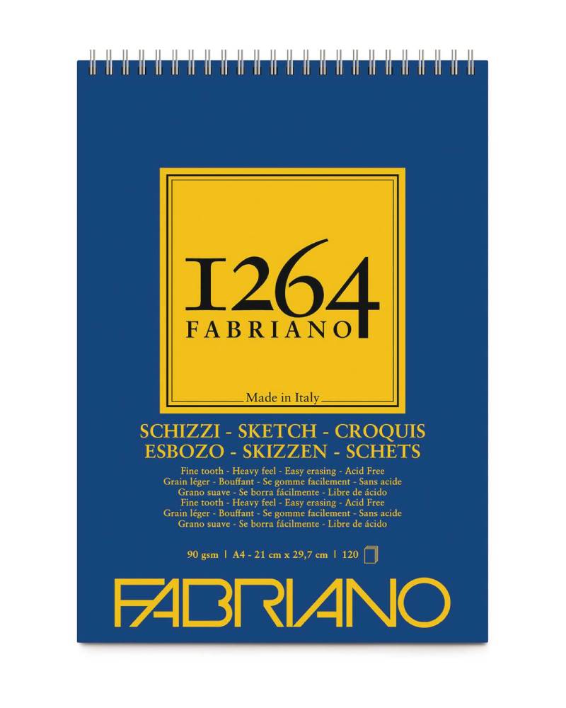 foto di Fabriano Blocco per Schizzi "Linea 1264" - spirale lato corto