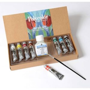 Colori Acrilici Maimeri – Scatola in Cartone con 8 Tubi Assortiti da 20ml + Accessori - 1