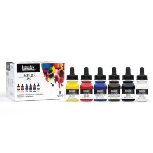 foto di Inchiostro Acrilico Liquitex - Set da Sei Acrilici Liquidi Ink Colori Essenziali