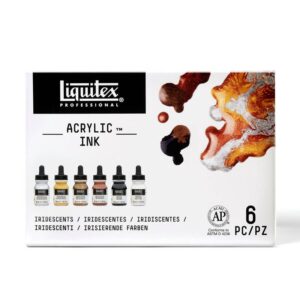 Inchiostro Acrilico Liquitex – Set da Sei Acrilici Liquidi Ink Colori Metallici - 2