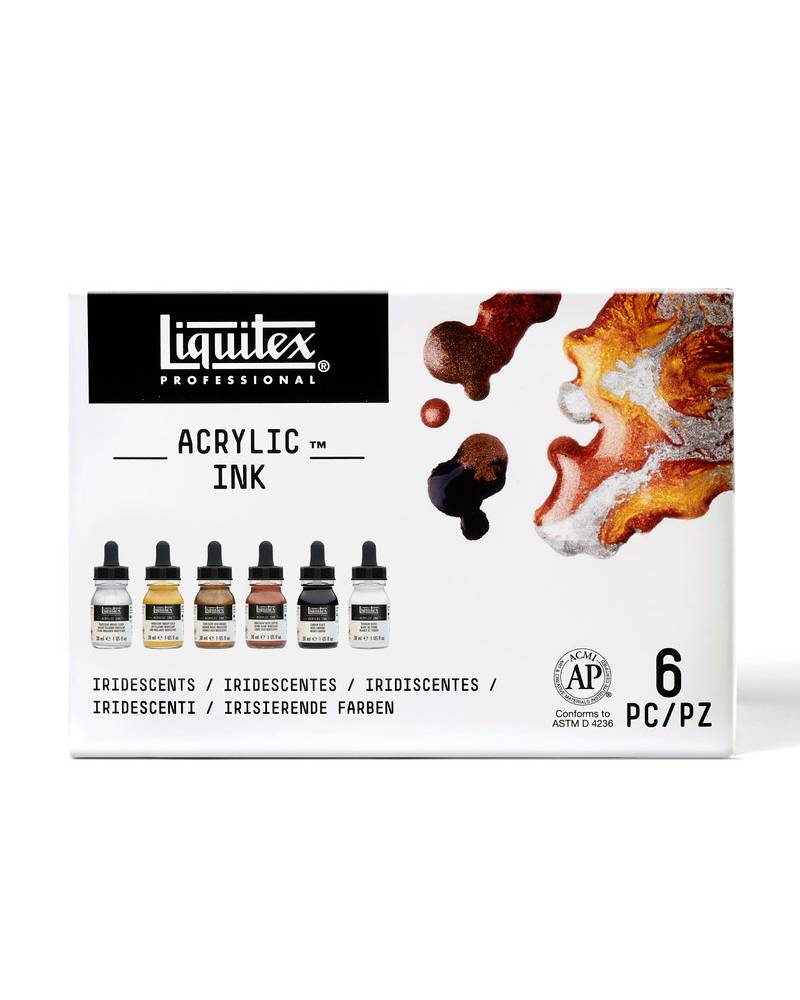 Inchiostro Acrilico Liquitex – Set da Sei Acrilici Liquidi Ink Colori Metallici - 2