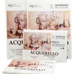 foto di Amatruda Carta per Acquerello - Album con Fogli Bordo Intonso 340gr