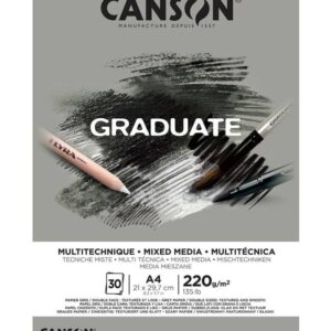 Blocco Carta Canson Graduate – Tecniche Miste – Colore Naturale e Grigio - 1