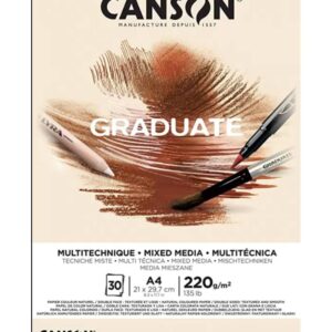 foto di Blocco Carta Canson Graduate - Tecniche Miste – Colore Naturale e Grigio
